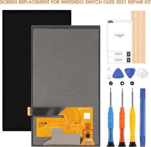 Screen Replacement for Nintendo Switch OLED 2021, LCD Display Switch OLED 2021 LCD Panel with Repair Tools in Saudi Arabia