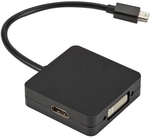Mini DisplayPort to HDMI VGA DVI 4K Adapter, 3-in-1 Mini DP to HDMI/DVI/VGA Adapter(Male to Female) Compatible with MacBook Air, Mac Mini, Microsoft Surface Pro 3/4 in Saudi Arabia