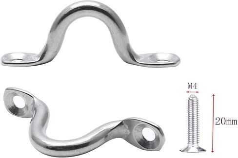 316 Stainless Steel Pad Eyelet, Stainless Steel Bimini Top Strap, M4 Eyelet Strap, Tie Down, Kayak Canoe Deck Rings in Saudi Arabia