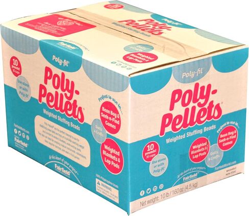 Fairfield Poly-Fil Poly-Pellets, Premium Polyester Weighted Stuffing Beads, Stuffing for Stuffed Animals, Toys, Bean Bags, Weighted Blankets, and More, 32-ounce Bag in Saudi Arabia