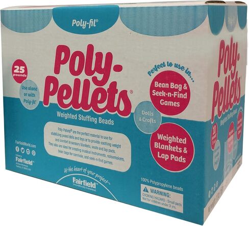 Fairfield Poly-Fil Poly-Pellets, Premium Polyester Weighted Stuffing Beads, Stuffing for Stuffed Animals, Toys, Bean Bags, Weighted Blankets, and More, 32-ounce Bag in Saudi Arabia