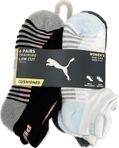 PUMA 6 PAIRS LOW CUT WOMEN SOCKS SHOE 5-9.5 SOCK 9-11 in Saudi Arabia