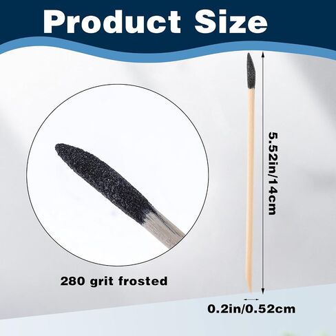 50 PCS Sanding Sticks for Woodworking, 280 Grit, 5.52 X 0.2inch Detail Sanding Tools Sanding Sticks for Wood Sanding Sticks Matchsticks Sanding Twigs for Plastic Models, Small Parts, Manicure in Saudi Arabia