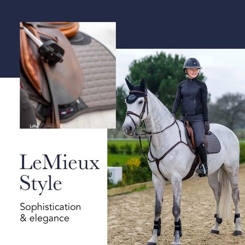 LeMieux Show Jumping Suede EuroJump Square Saddle Pad - English Saddle Pads for Horses - Equestrian Riding Equipment and Accessories in Saudi Arabia