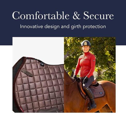 LeMieux Show Jumping Suede EuroJump Square Saddle Pad - English Saddle Pads for Horses - Equestrian Riding Equipment and Accessories in Saudi Arabia