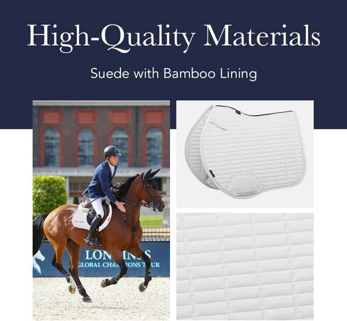LeMieux Show Jumping Suede EuroJump Square Saddle Pad - English Saddle Pads for Horses - Equestrian Riding Equipment and Accessories in Saudi Arabia