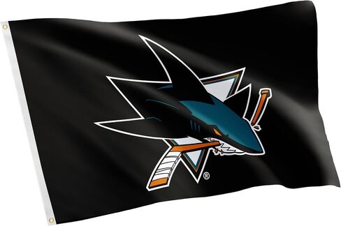 علم صبار الصحراء سان خوسيه شاركس علم NHL 100% بوليستر للاستخدام الداخلي والخارجي 3 × 5 أقدام أعلام فريق دوري الهوكي الوطني (التصميم #2) in Saudi Arabia