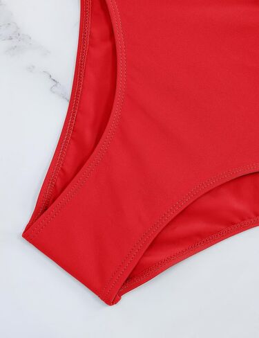 Women Two Piece High Waisted Flounce Bikini Set Off Shoulder Swimsuit Tummy Control Bathing Suits in Saudi Arabia