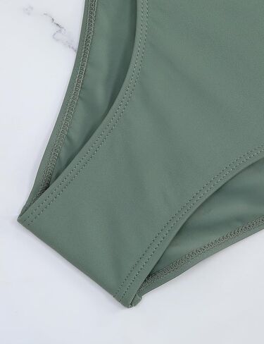 Women Two Piece High Waisted Flounce Bikini Set Off Shoulder Swimsuit Tummy Control Bathing Suits in Saudi Arabia