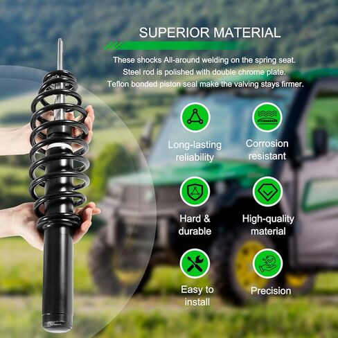 مجموعة دعامات التعليق الأمامية الممتصة للصدمات تناسب John Deere Gator HPX615E، HPX815E، XUV620i، XUV850D 4X4، تحل محل OEM# AM137957 AM135372 (قطعتان) in Kuwait
