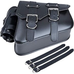 Astra Depot 1X Right PU Leather Motorcycle Solo Swingarm Side Tool Bag Saddlebag with Pannier Pouch Compatible with Harley Sportster XL883 XL1200