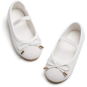 Felix & Flora Toddler Flower Girl Mary Jane Shoes - Little Girls Dress Flats Princess Wedding Party