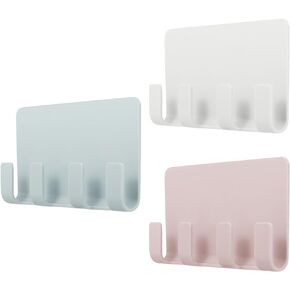 UKCOCO Cell Phone Wall Mount, 3 Pack Multi Purpose Plastic Phone Charging Dock Holder Shaving Towel Hook Bracket for Smartphone Tablet eReader (Mixed Color)