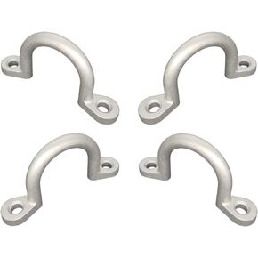 4 Pack Replace Trailer Tie Loop 2" I.D. Aluminum Bolt-On Lashing Rope Tie Down Ring Horse