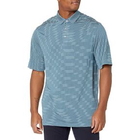 PGA TOUR Men's Big & Tall Feeder Stripe Short Sleeve Golf Polo Shirt