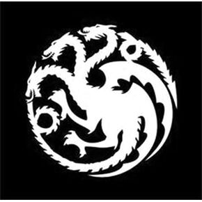Dragons GOT Decal Vinyl Sticker |Cars Trucks Vans Walls Laptop|White|5.5 in|CCI372