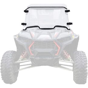 Clear Front Full Windshield with Four Velcro Clamps Windscreen Replacement for 2019-2021 Polaris RZR XP 1000 / XP 4 1000