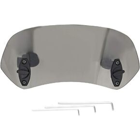 GOTOTOP Motorcycle Windshield, Adjustable Clip On Windscreen Wind Deflector Windshield Extension Motorbike Wind Deflector Accessories for Motorcycle,