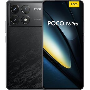 Xiaomi Poco F6 PRO 5G + 4G LTE 256GB + 12GB Global Version Unlocked 6.67" 120Hz 50Mp Triple Camera (Tmobile Mint Tello & Global) + (w/Fast Car 51W Bundle) (Black Global ROM)