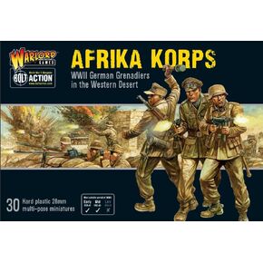 Afrika Korps - 28mm Scale Plastic Miniatures for Bolt Action by Warlord Games - Highly Detailed World War 2 Miniatures for Table-top Wargaming