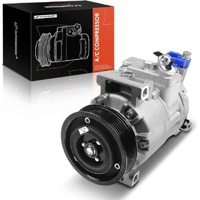 ضاغط مكيف هواء A-Premium مع قابض متوافق مع Audi A4 2.0L 2007-2009، A4 Quattro 2.0L 2007-2009، شاحن توربيني