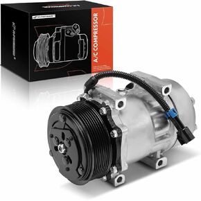A-Premium A/C Compressor with Clutch Compatible with Kenworth & Peterbilt Models - C500, K270, K300, T170, T400, T800, W900, 320, 379, 385