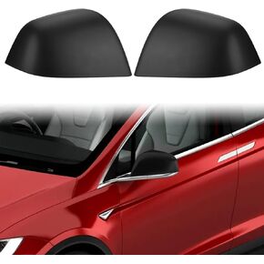Gloss Carbon Fiber Direct Replacement Mirror Cover for 2019-2024 Tesla Model Y, Directly Replace Style, Not Sticker Style