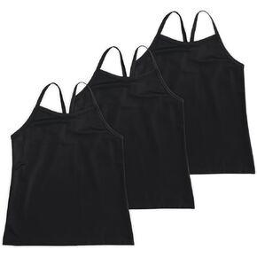 Lucky & Me | Ella Girls Dance Tank Top | for Gymnastics & Dancewear | 3-Pack | Tagless for Comfort | Multicolor