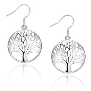 Heart Dangle Drop Earrings Silver Plated Earrings for Women Teen Girls