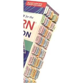 علامات تبويب الكتب لمراجعة سوندرز الشاملة للإصدار التاسع من امتحان NCLEX-RN®. مغلف، مرمز بالألوان، وقابل لإعادة تعيين موضعه (الكتاب غير مضمن) in Kuwait