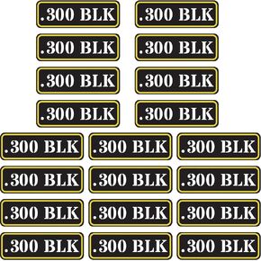 Aolamegs Ammo Can Vinyl Sticker Set Decal Label for Cans Cases Boxes .22 .223 .308 9MM .380 .45 5.56 7.62 12GA 300BLK (20 Pack/.22LR)