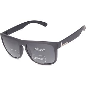 LJIMI Polarized Bifocal Reading Sunglasses UV400 Protection Blue Light Blocking Glasses Black Tinted Bi-Focal Sun Readers