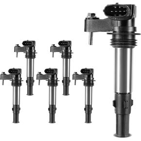 A-Premium Engine Ignition Coil Pack Compatible with Buick Allure LaCrosse 2005-2008, Rendezvous 2004-2006 & Cadillac CTS 2005-2009 & Chevrolet Vectra 2007-2008, 2.8L 3.6L, 6-PC Set