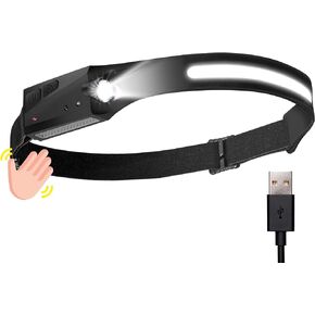 Ontel Handy Brite Rechargeable Headlamp - 260-Lumen Ultra-Bright Headlamp with 5 Light Modes, USB-Rechargeable Head Lamp for Outdoor Activities & Emergencies, 8-Hour Battery Life