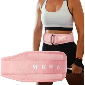 Lifting Belt Women (4 Inch Wide) Self-Locking Weightlifting Belt for Ladies Gym Cross Training, Bodybuilding, Deadlifts, Squats Power Lifting- Adjustable Olympic Lifting Lower Back Support
