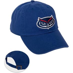 Desert Cactus Florida Atlantic University Baseball Hat FAU Owls Brimmed Embroirderd Cap Adjustable Cloth Strap Adult (Style A) Blue