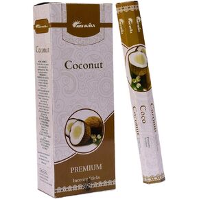 Coconut Hexa Incense Sticks | 120 Sticks in 6 Hexa Packs | Made from Natural Masala | Best Home Fragrance & Air Purifier | for Prayer, Aromatherapy and Relaxation