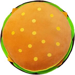 Hamburger Pillow Plush Cheeseburger Toy Cute Stuffed Food Pillow for Kids, 11.8"