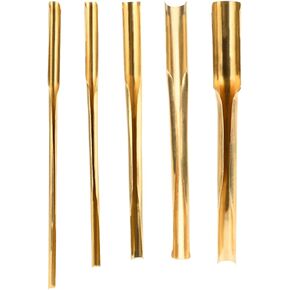 STPCTOU Brass Clay Hole Cutter Pottery Ceramic Punching Tools Slotting Sculpting Set Pottery Carving Tools Clay Modeling Tools Punching Tools Kids Pottery Clay Molding DIY Carving Crafts (5 Pcs)