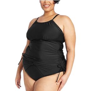 Women's Plus Size High Neck Tankini Swimsuit Top