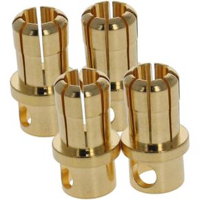 Fielect 2mm Bullets Connector Gold Plated Banana Plugs Male for RC Battery ESC Motor 12.3mm Length 4Pcs
