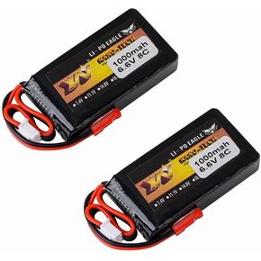 6.6V 8C 1000mAh LI-FE Battery for RC Receiver MC6A MC6B Futaba 4PX 14SG 4PV 4PLS 10J with JST Plug