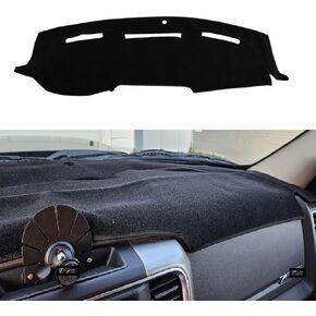 غطاء لوحة القيادة متوافق مع 2010 2011 2012 2013 2014 2015 2016 2017 2018 Ram 1500 2500 3500 واقي لوحة القيادة باللون الأسود in Kuwait