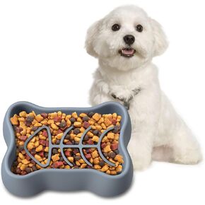 ORIA Slow Feeder Dog Bowls, Silicone Dog Food Bowls, Interactive Dog Puzzle Bowl with 35 Suction Cups, for Slow Eating, Anti-Choking Slow Feeder Cat Bowl for Dogs Cats, Dry and Wet Food