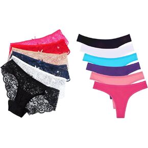 Sunm Boutique 6 Pack Women's Lace Panties Medium and 6 Pack Cotton Thongs Medium Bundles Sales in Kuwait