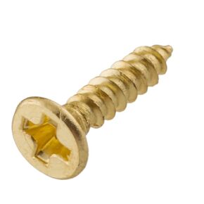 #2 x 5/16" Brass Flat Countersunk Head Phillips Drive Wood Screws | Pack of 25 | Self Tapping Screws for Wood Antique or Modern Furniture | SCR-C1060-2516BP