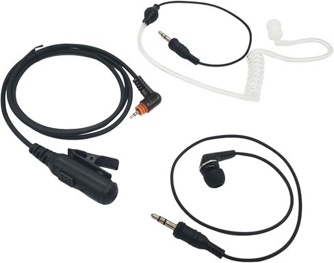 Surveillance Kit Earpiece 2.5mm Jack Slim Plug Single Pin Headset Mic Inline Ptt Ear Piece for Motorola sl300 sl7550 tlk100 sl7580e sl7590e sl3500e sl1k sl1m(to 3.5mm Aux Earbuds Earphone) in Saudi Arabia