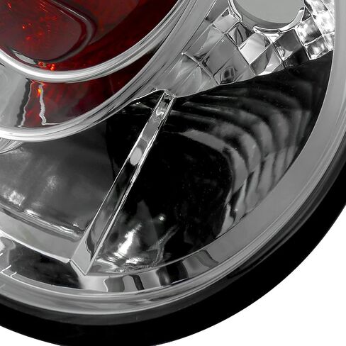 Spec-D Tuning Euro Chrome Housing Clear Lens Tail Lights Compatible with 1998-2005 VW Beetle, Left + Right Pair Assembly in Kuwait