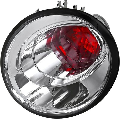 Spec-D Tuning Euro Chrome Housing Clear Lens Tail Lights Compatible with 1998-2005 VW Beetle, Left + Right Pair Assembly in Kuwait