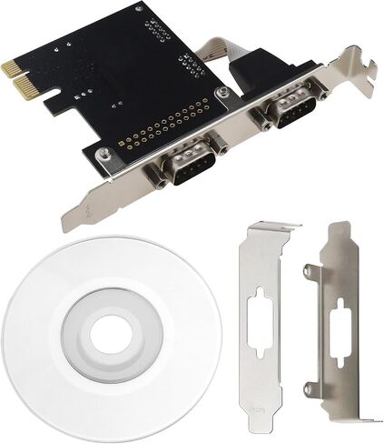 Create idea Port Card PCI Express Serial Card PCI Express Serial Extension Adapter PCI-E to RS232 Serial Expansion Card Compatible with Windows XP/Vista/7/8 in Saudi Arabia